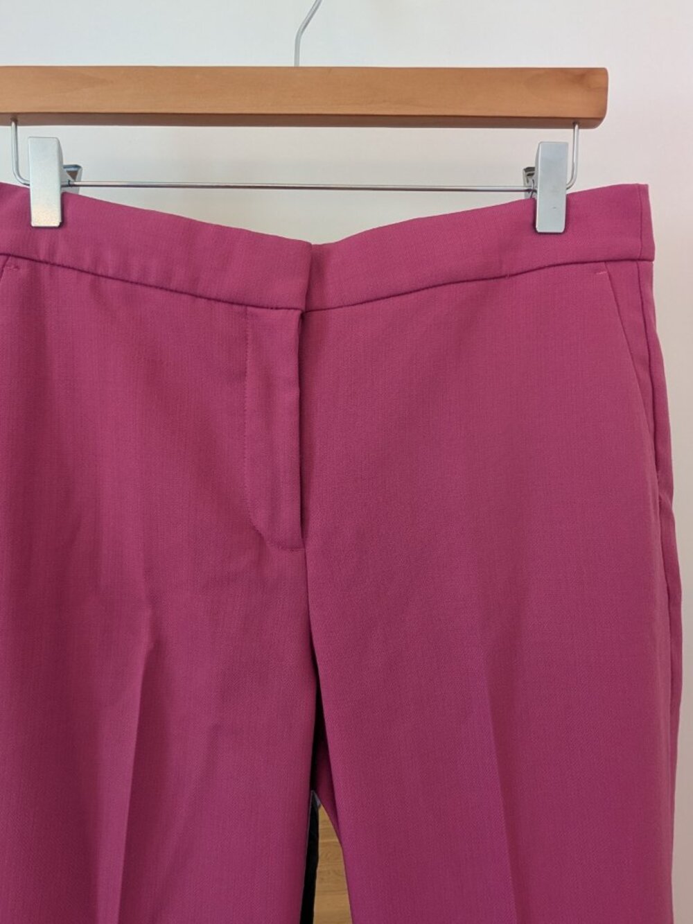 EUC J. Crew Pink Willa Full Length Wool Trousers in Size 10 - Picture 7 of 16